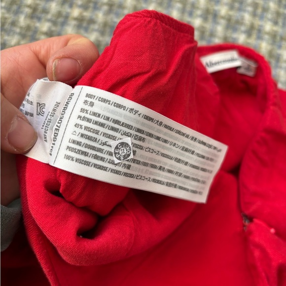 Abercrombie & Fitch Bold Linen Red Skort - Picture 4 of 7